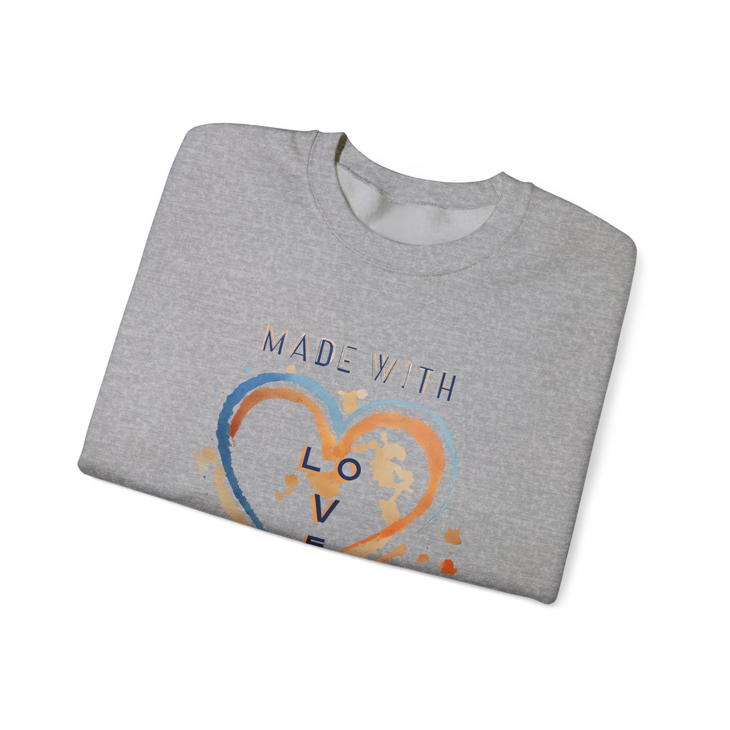 Made with Love Sweatshirt | Cozy Unisex Crewneck | Gift for Everyone | Perfect for Valentine’s Day, Birthdays, or Casual Wear