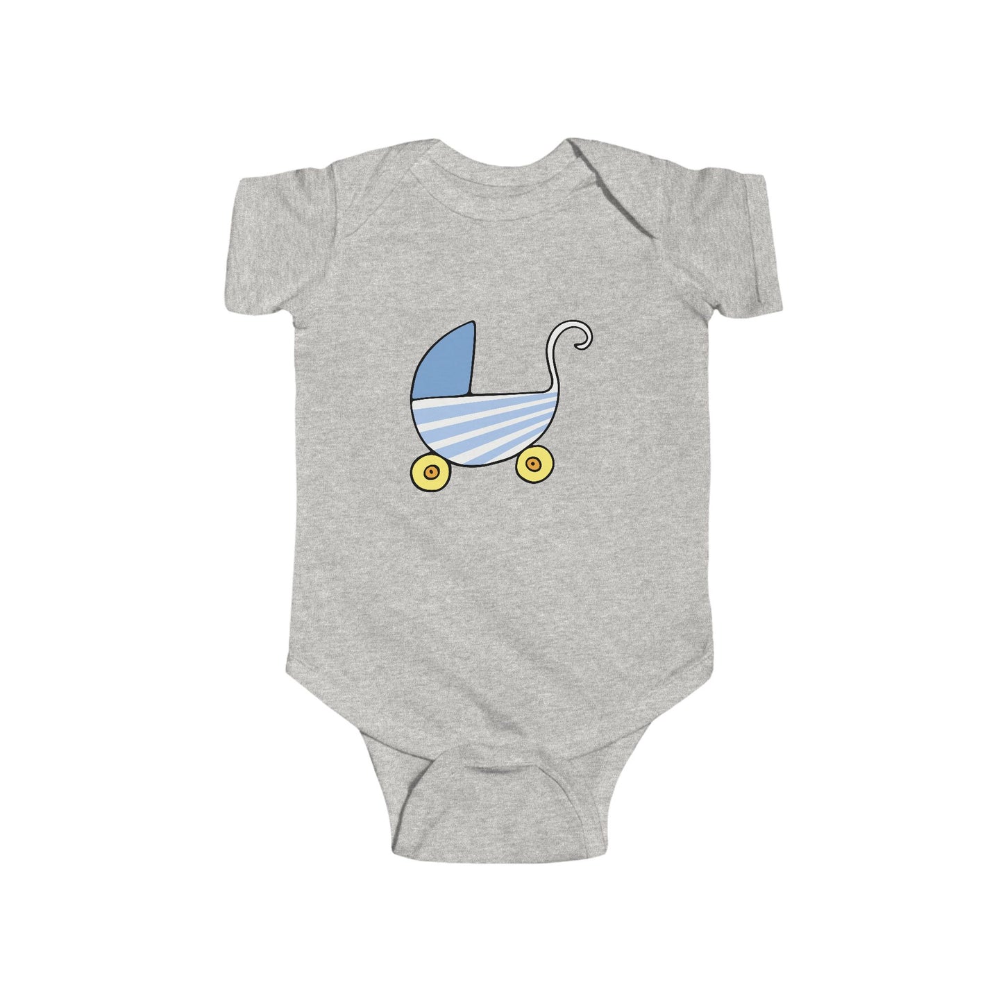 Cute Baby Bodysuit with Stroller Design, Newborn Gift, Baby Shower Outfit, Infant Clothing, Toddler Apparel, Spring/Summer Wear