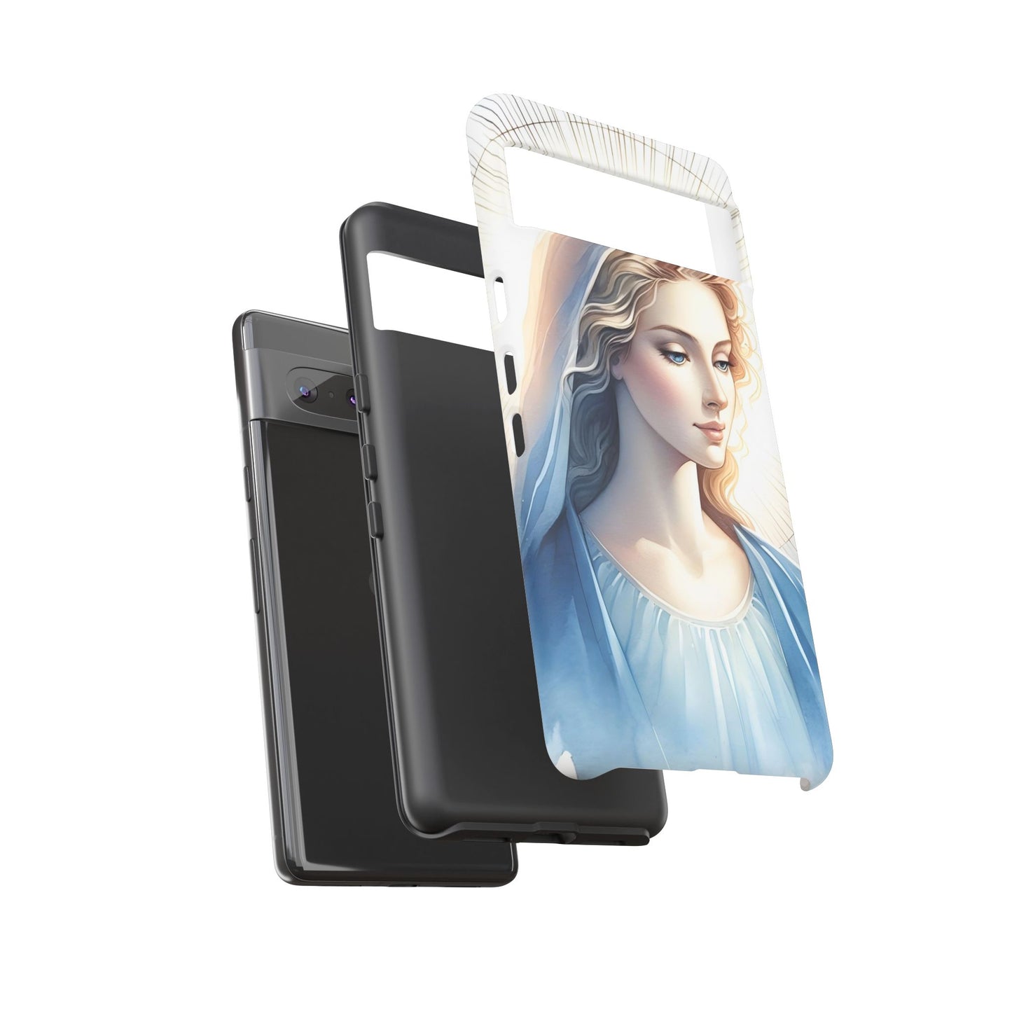 Beautiful Mary Phone Case, Tough Phone Case, Inspirational Tech Accessory, Gift for Her, Religious Phone Cover