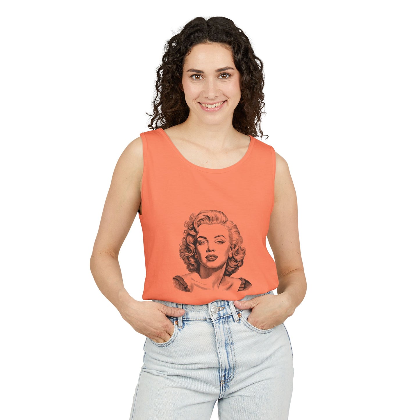 Vintage Marilyn Monroe Tank Top for Unisex, Retro Beachwear, Summer Casual Style, Gift for Movie Lovers, Classic Graphic Apparel