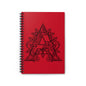 Monogram 'A' Floral Spiral Notebook – Red Ruled Journal