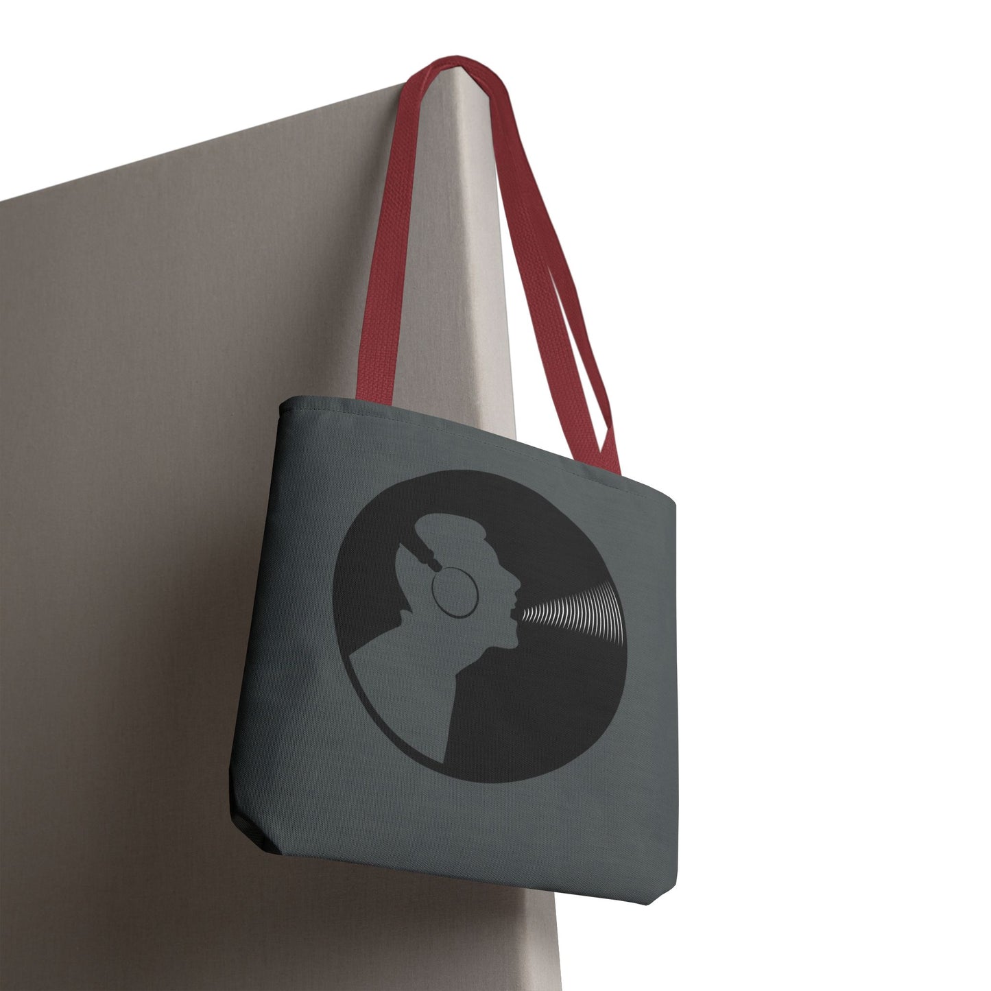 Music Lover's Tote Bag, Stylish Bag for Vinyl Enthusiasts, Gift for Music Lovers, Unique Shopping Tote, Record Player Accessory
