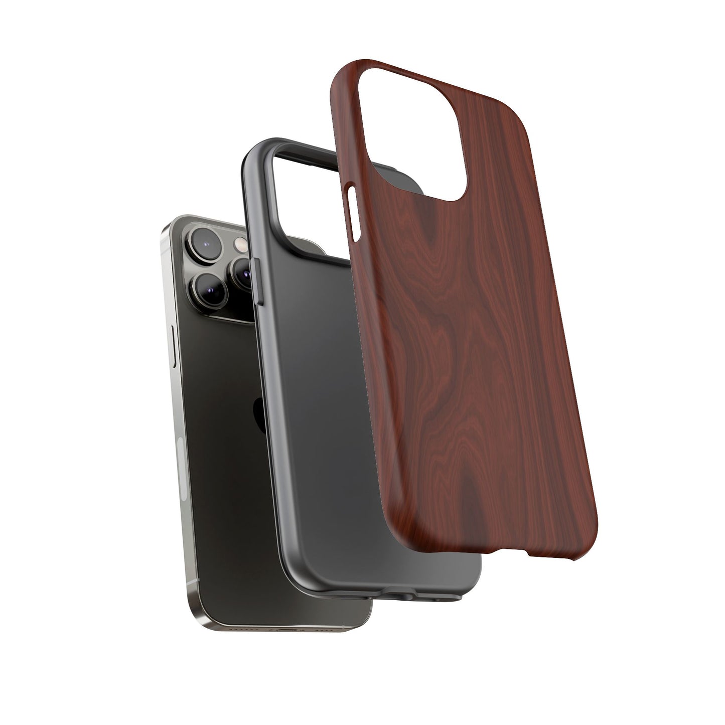 Wood Grain Phone Case, Stylish Tough Cases, Nature-Inspired Protective Cover, Unique Gifts for Him and Her, Eco-Friendly Tech Accessory