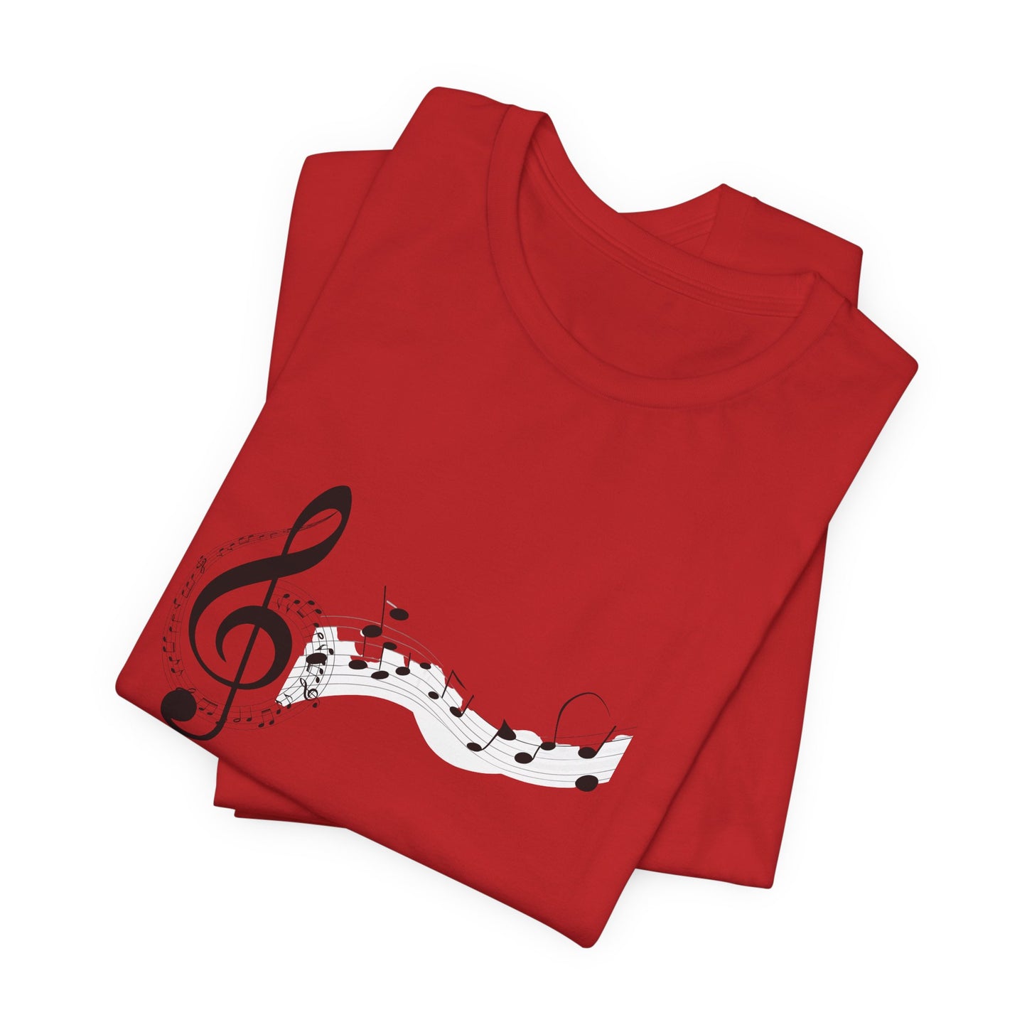 Musical Notes Short Sleeve Tee for Music Lovers