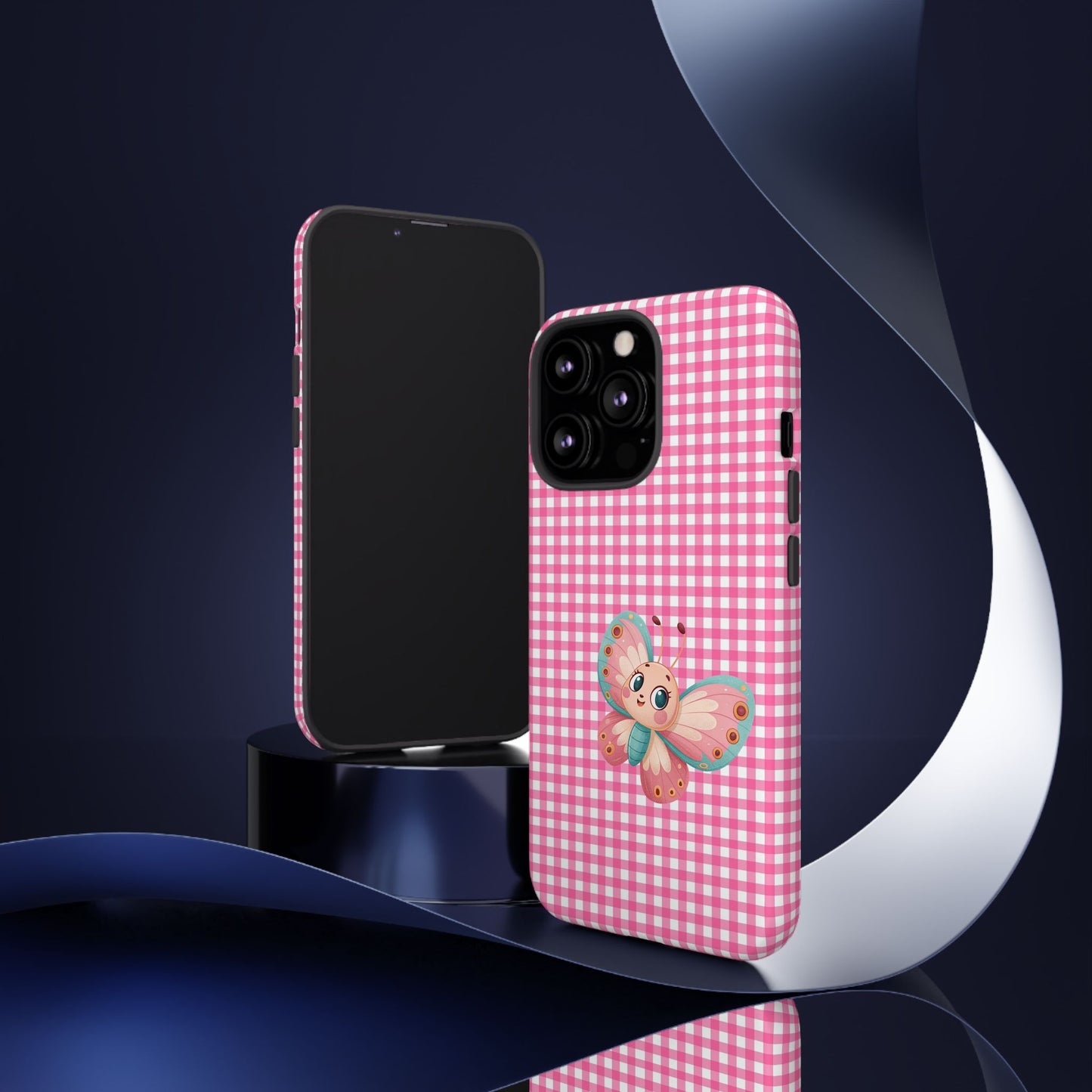 Cute Butterfly Phone Case, Tough Cases, Floral Phone Accessory, Gift for Her, Spring Fashion, Kids' Birthday Present, Pastel Aesthetic