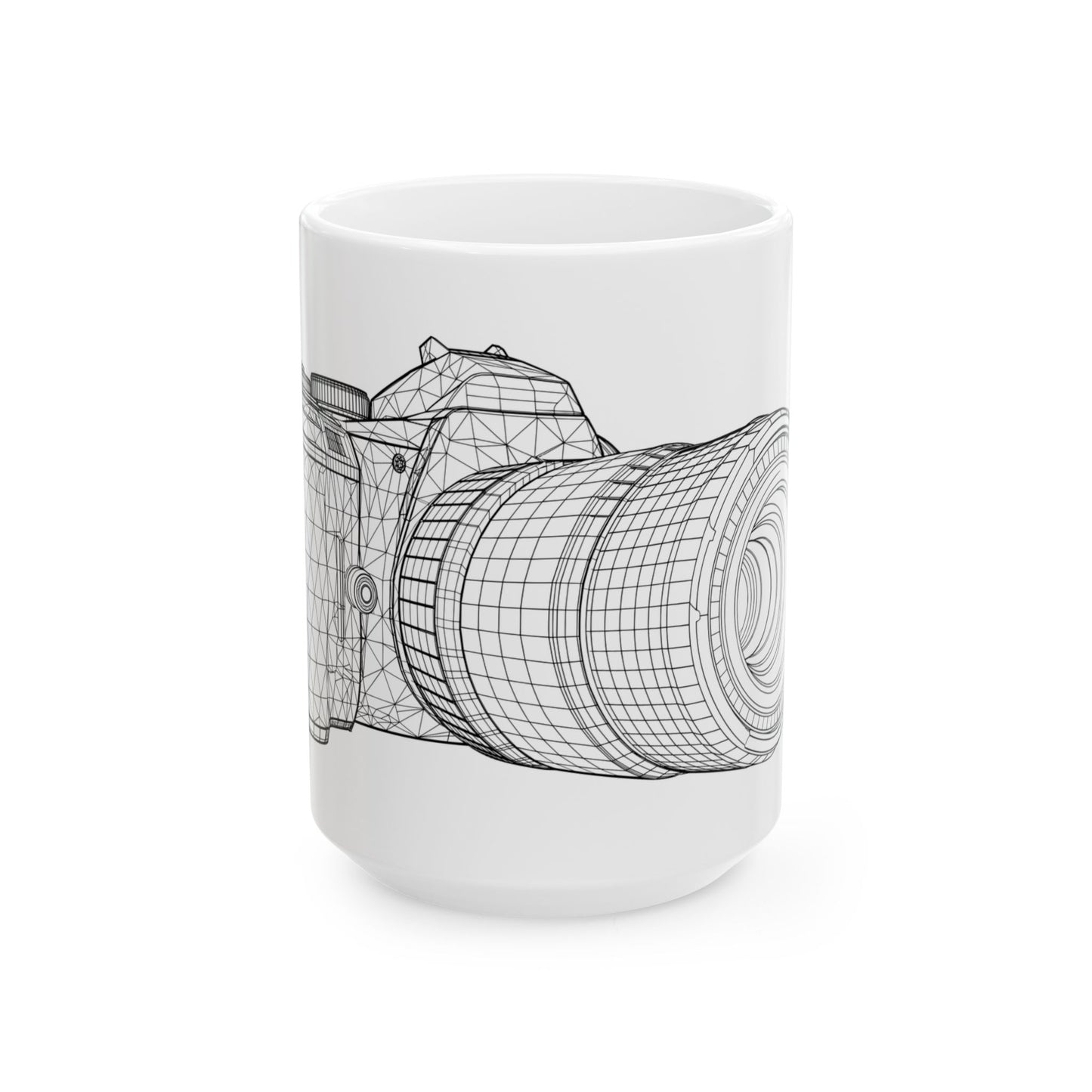 Camera Lens Ceramic Mug - Perfect Gift for Photographers, 11oz & 15oz Sizes, Photography Enthusiast Coffee Cup, Unique Holiday Gift