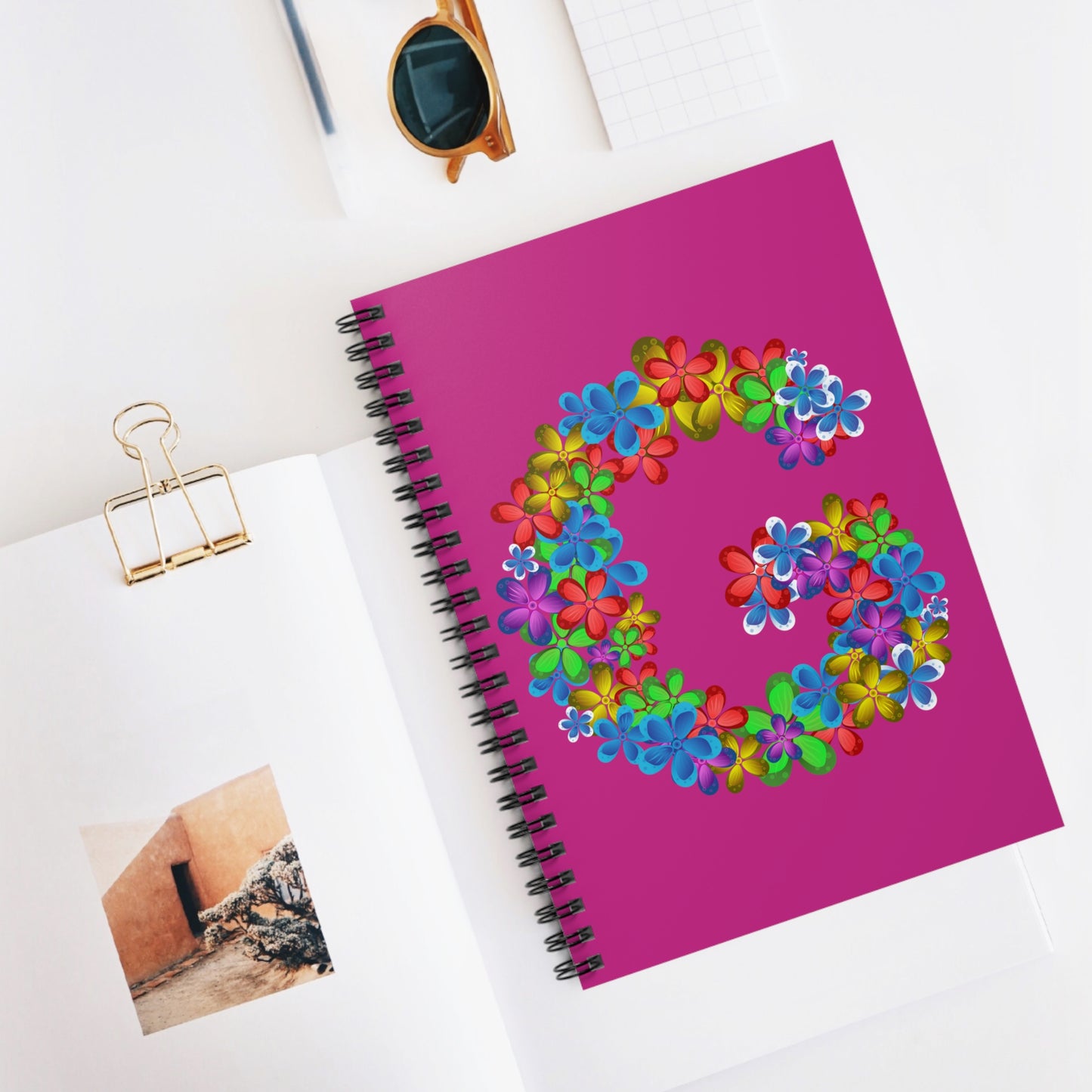 Floral Personalized Spiral Notebook, Colorful Journal for Students, Gift for Writers, Cute School Supplies, Summer Vibes