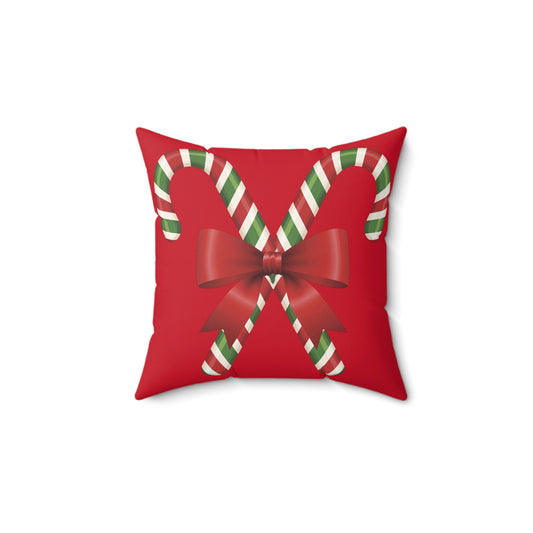 Festive Candy Cane Pillow, Cozy Holiday Decor, Christmas Decoration, Winter Home Accent, Gift for Decor Lovers, Seasonal Pillow