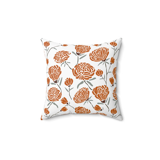 Floral Decorative Pillow, Cozy Home Accent, Stylish Couch Decor, Gift for Her, Bohemian Living Room, Seasonal Home Makeover