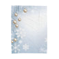 Holiday Snowflake Velveteen Plush Blanket — Gold Ornament Winter Throw