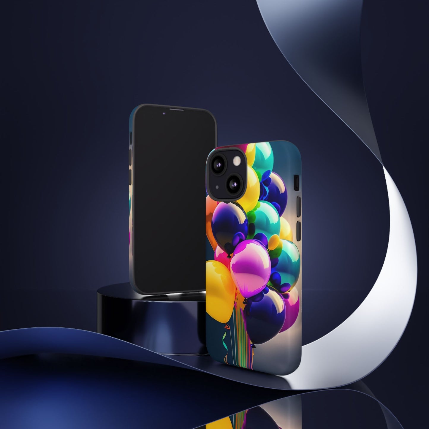 Colorful Balloon Tough Phone Case — Vibrant Party Balloons Protective Cover