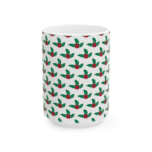 Festive Santa Ceramic Mug, Holiday Coffee Cup Gift, Christmas Decor, Seasonal Drinkware, Cute Santa Claus Mug, 11oz or 15oz