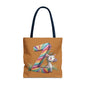 Colorful Zebra Initial Tote Bag, Kids' Backpack, Fun Reusable Shopping Bag, Cute Gift for Animal Lovers, Eco-Friendly, Alphabet Design