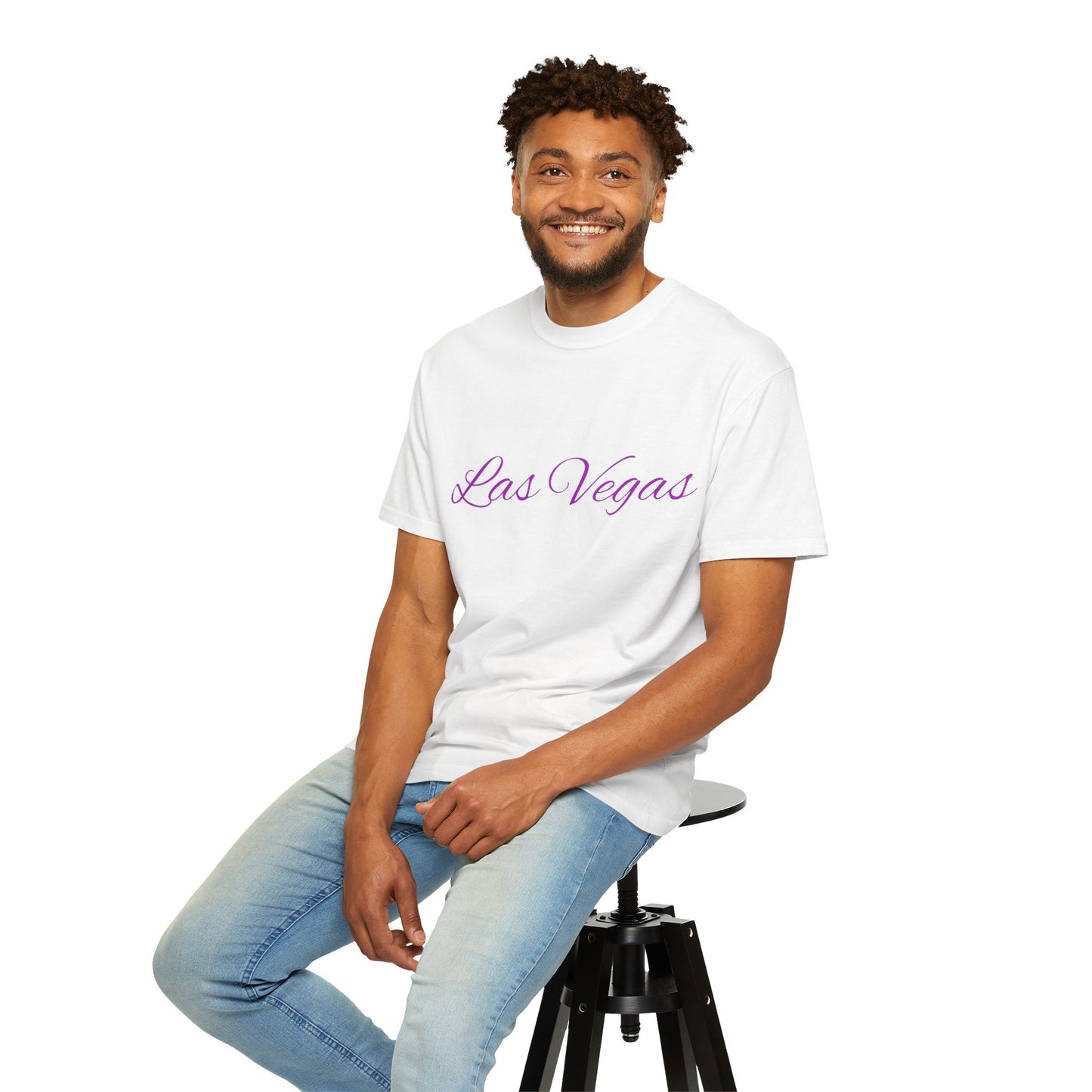 Las Vegas Floral Unisex Garment-Dyed T-Shirt | Vacation Tee, Travel Shirt, Summer Outfit, Gift for Travelers, Retro Las Vegas Design