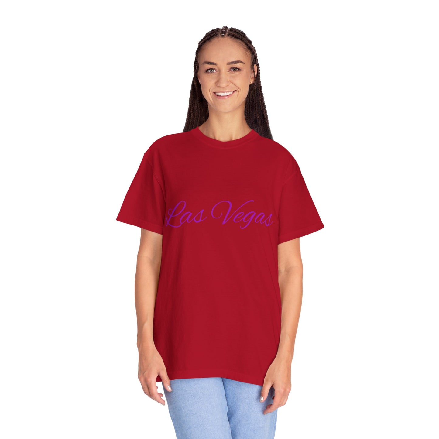 Las Vegas Floral Unisex Garment-Dyed T-Shirt | Vacation Tee, Travel Shirt, Summer Outfit, Gift for Travelers, Retro Las Vegas Design