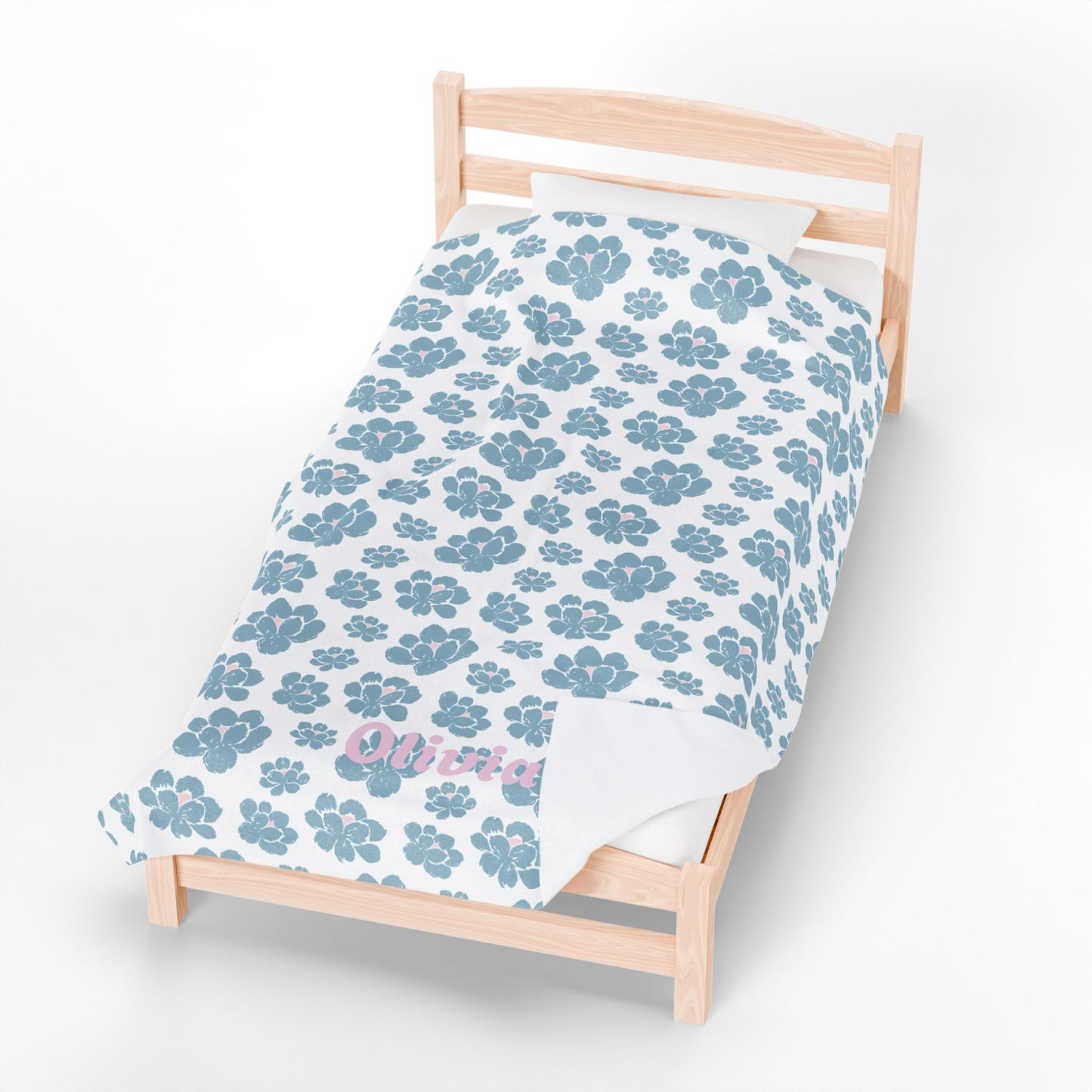 Cozy Velveteen Plush Blanket - Name - Olivia