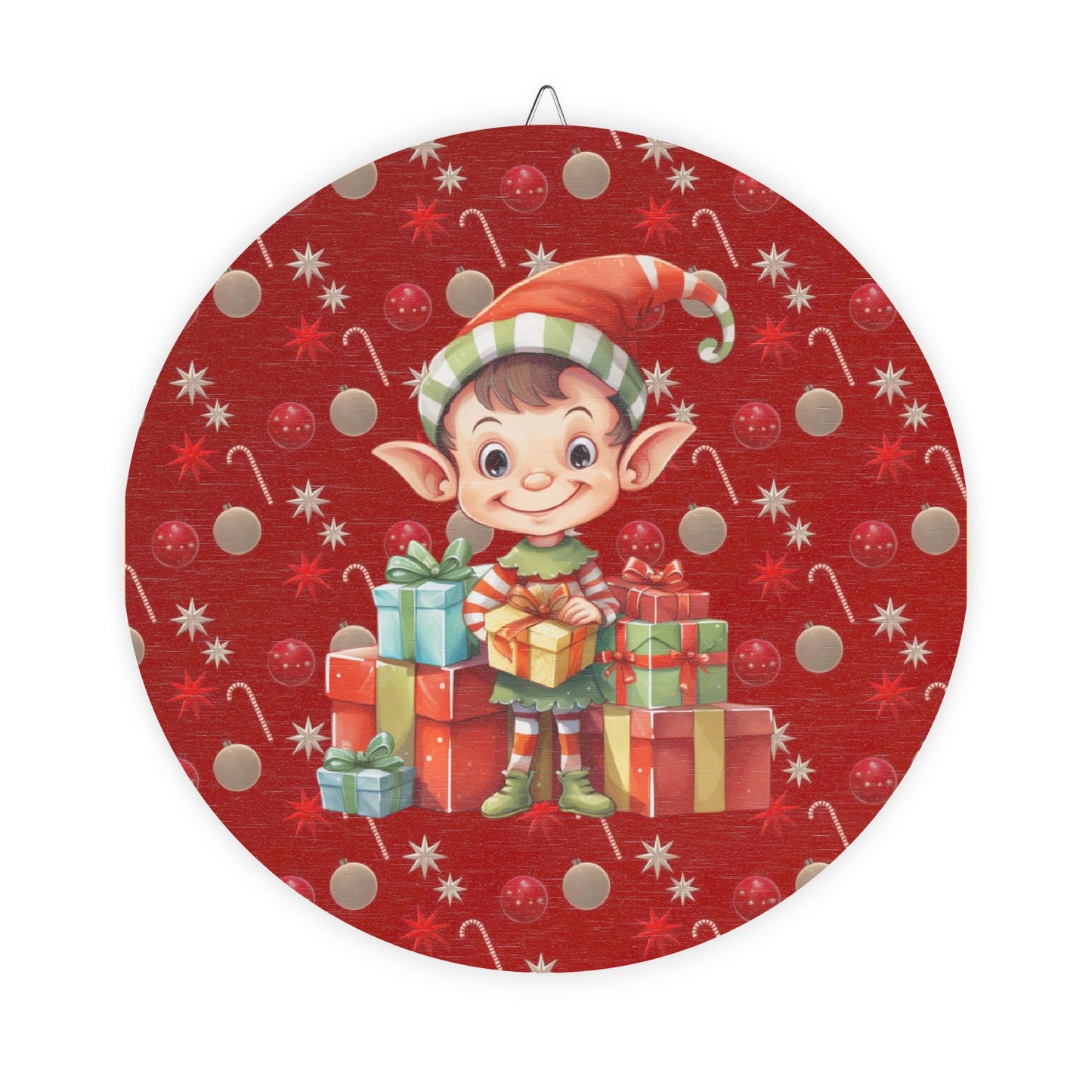 Christmas Elf Wood Sign, Holiday Wall Art, Rustic Decor, Gift for Kids, Winter Home Decor, Festive Decoration