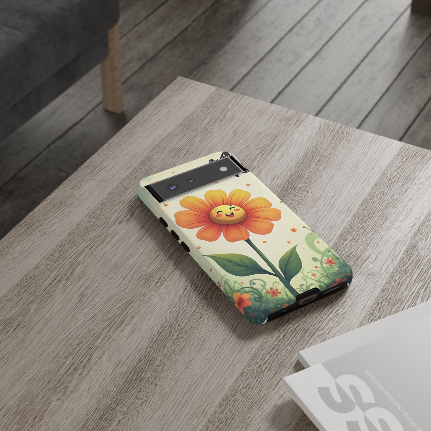 Floral Phone Case with Butterfly Design, Cute Flower Phone Cover for Nature Lovers, Eco-Friendly Gift, Spring Vibes, Birthday Present