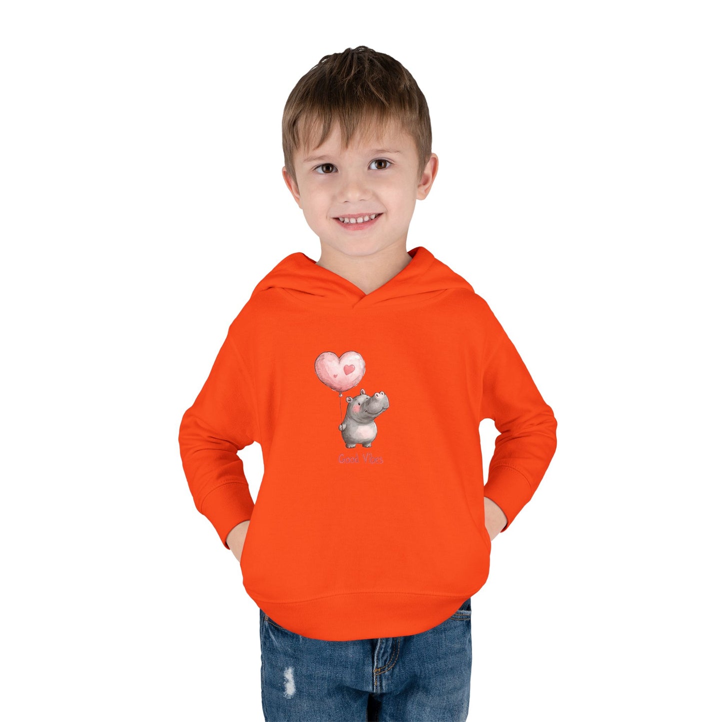 Good Vibes Toddler Hoodie, Cute Kids Pullover, Fleece Jacket, Fun Gifts for Toddlers, Baby Shower Present, Birthday Outfit