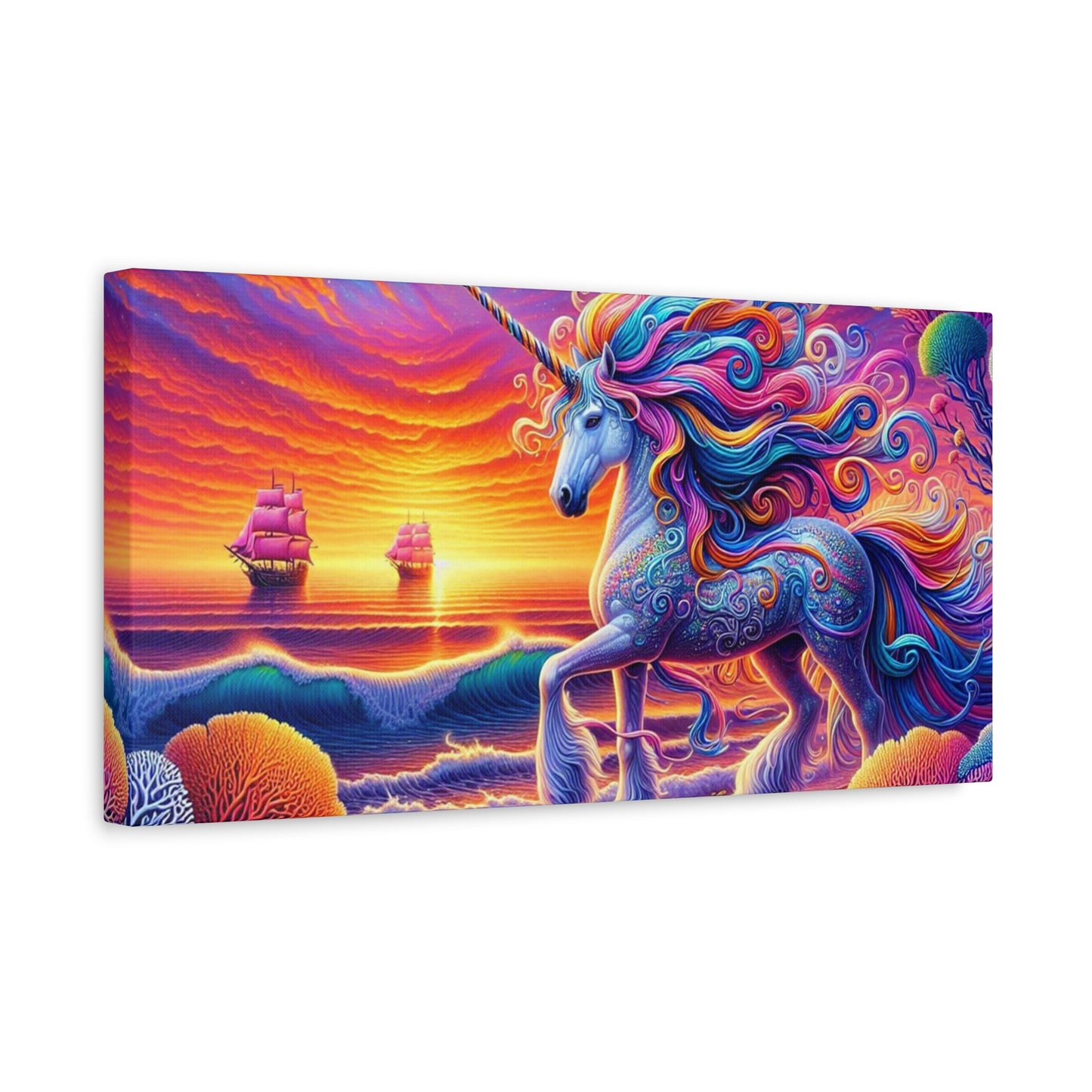 Matte Canvas, Stretched, 1.25"  Unicorn