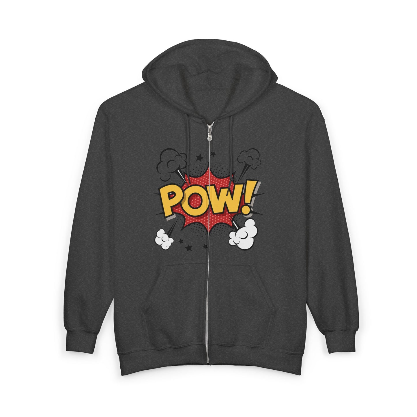 Comic Pop Art Zip-Up Hoodie - POW! Design