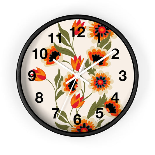 Vintage Floral Wall Clock | Rustic Home Decor | Gift for Her