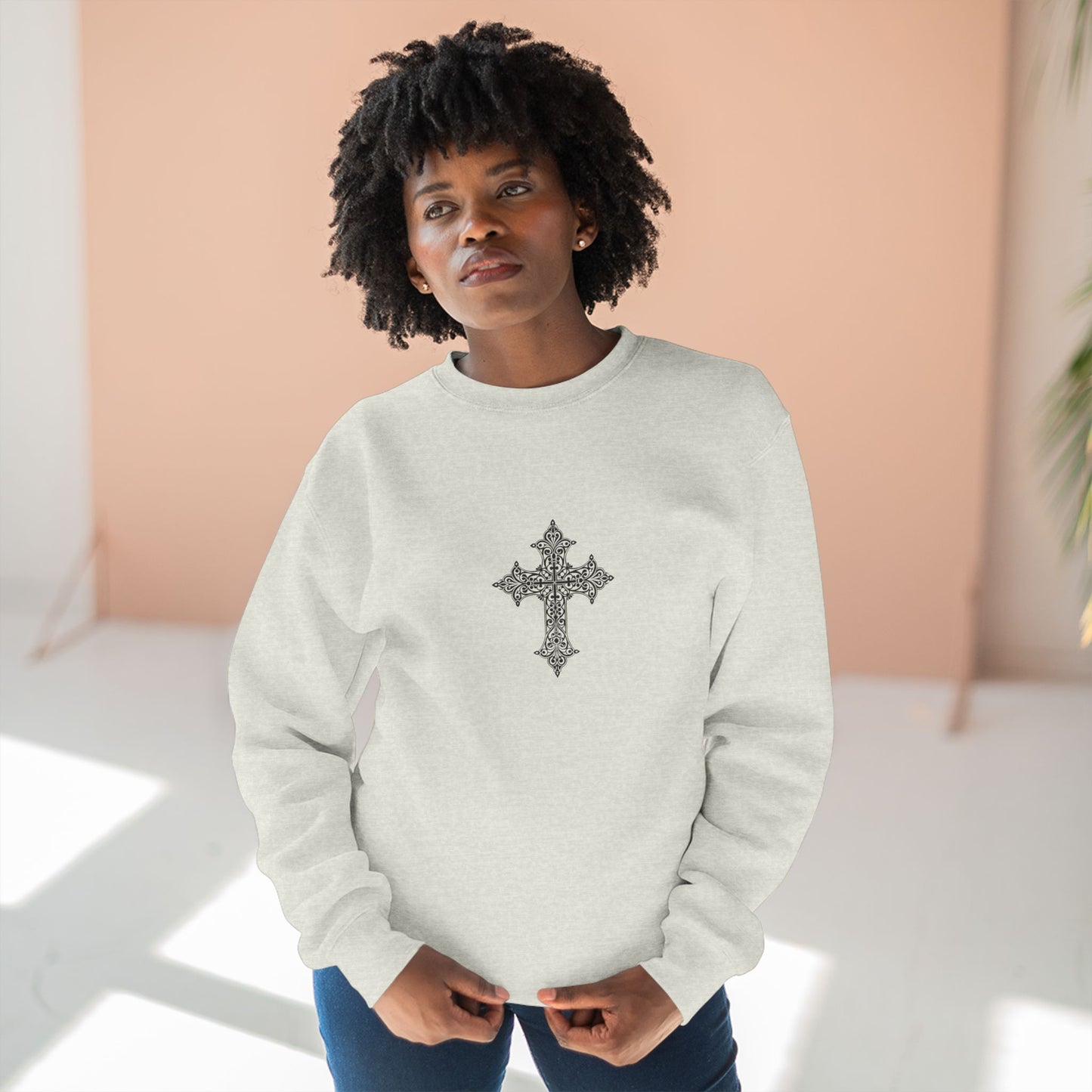 Stylish Unisex Crewneck Sweatshirt with Cross Design, Cozy Sweatshirt for Everyday Wear, Gift for Men and Women, Faith-Inspired [...]