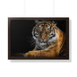 Majestic Tiger Wall Art Print, Framed Horizontal Poster, Animal Decor, Home Office Decoration, Wildlife Art, Gift Idea