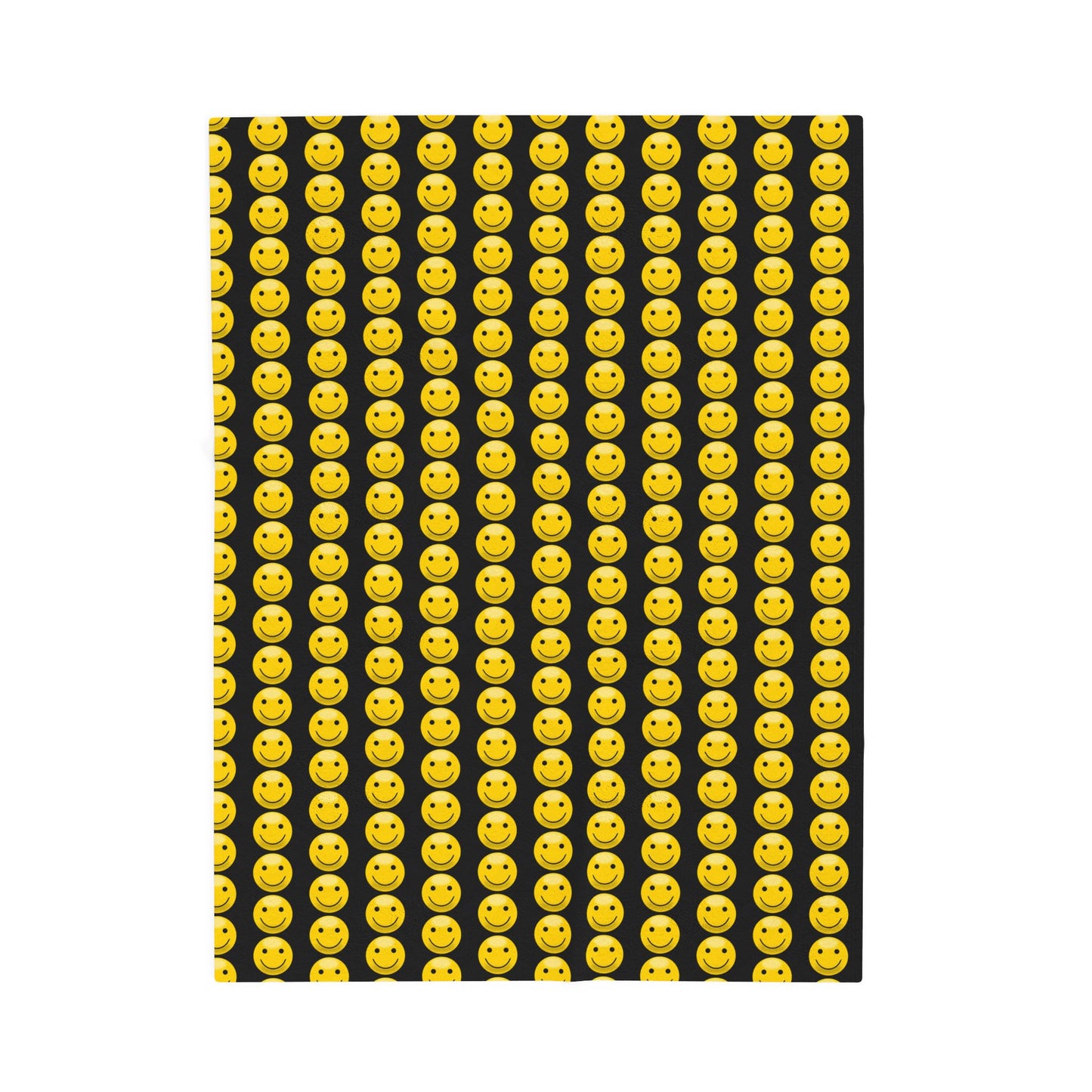 Smiley Face Velveteen Plush Blanket | Cozy Throw for Kids, Gift for Happiness, Home Decor, Soft Blanket for Couch, Smiley Decor
