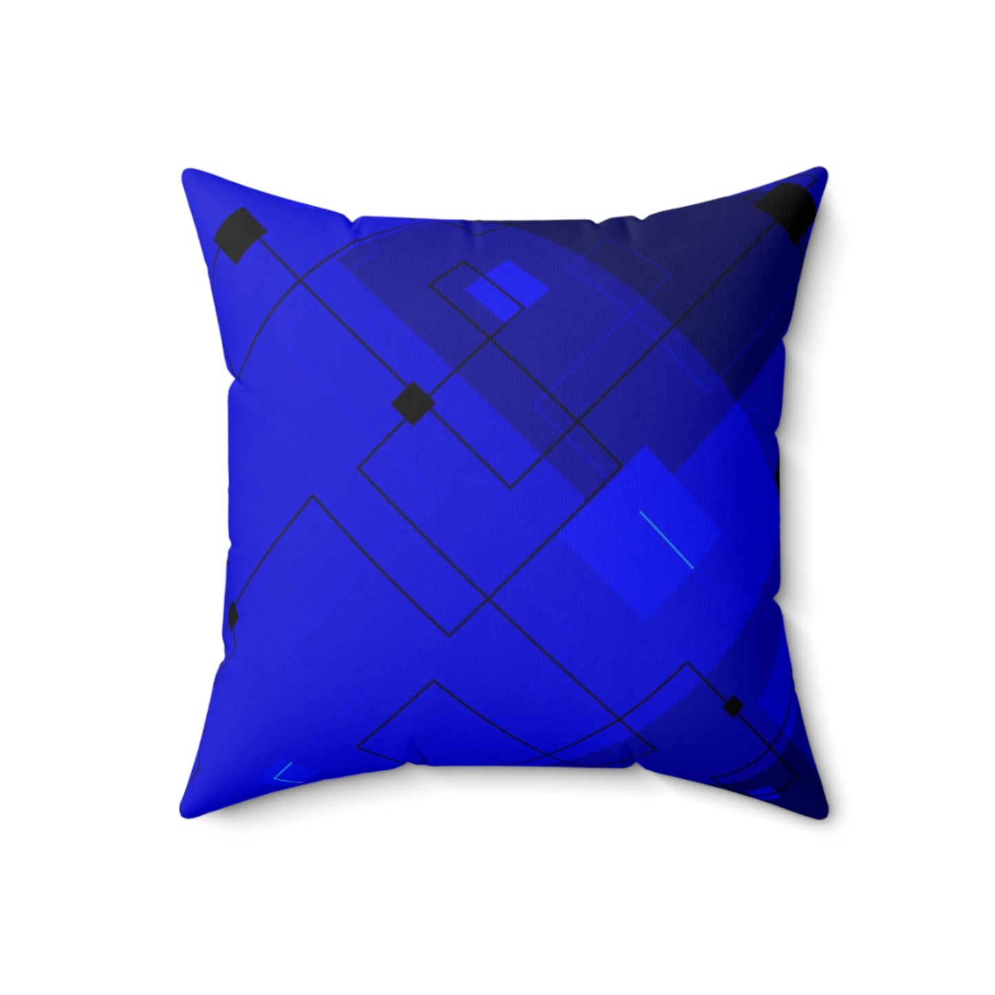 Modern Geometric Pillow | Decorative Throw Cushion, Home Decor, Living Room Accent, Gift Idea, Blue Abstract Design