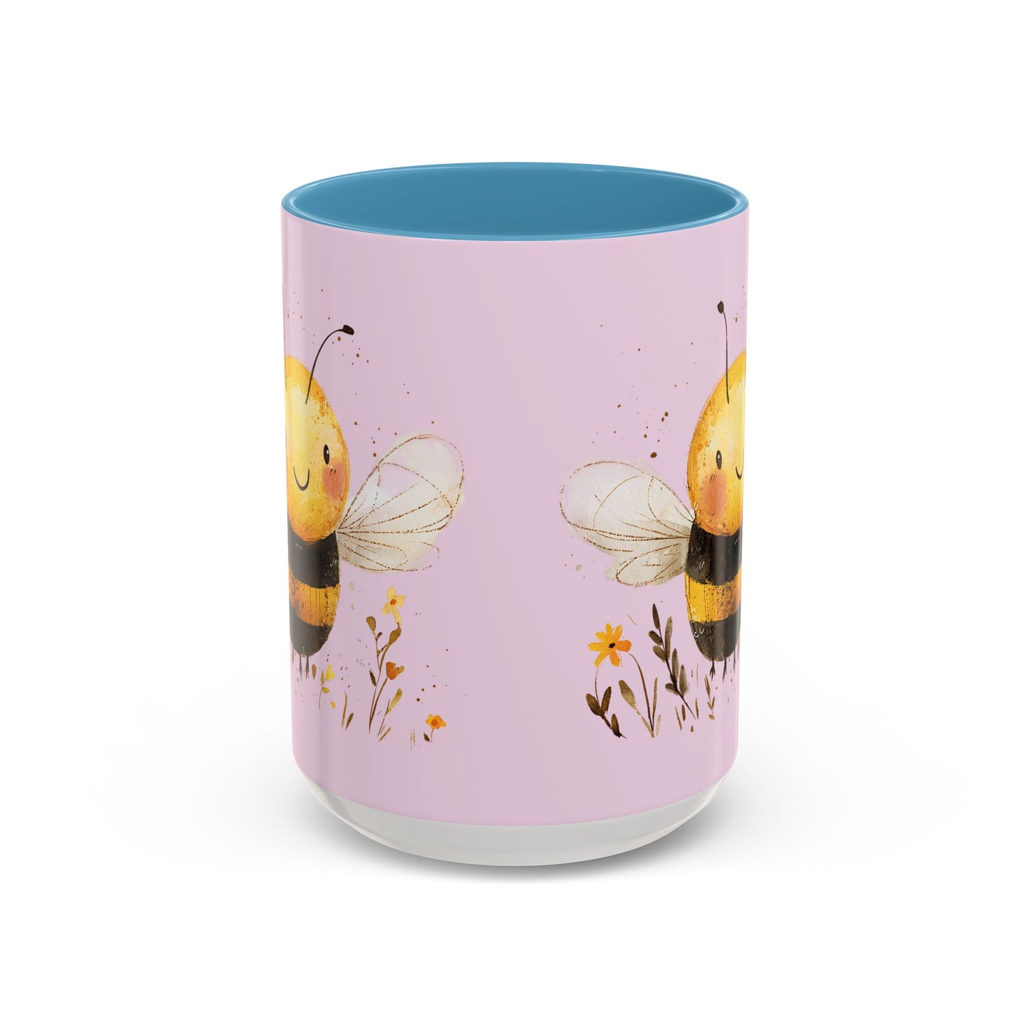 Cute Bee Accent Coffee Mug for Nature Lovers, Fun Bee Design, Gift for Friends, Bee Themed Kitchenware, Bee Lover's Mug