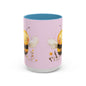 Cute Bee Accent Coffee Mug for Nature Lovers, Fun Bee Design, Gift for Friends, Bee Themed Kitchenware, Bee Lover's Mug