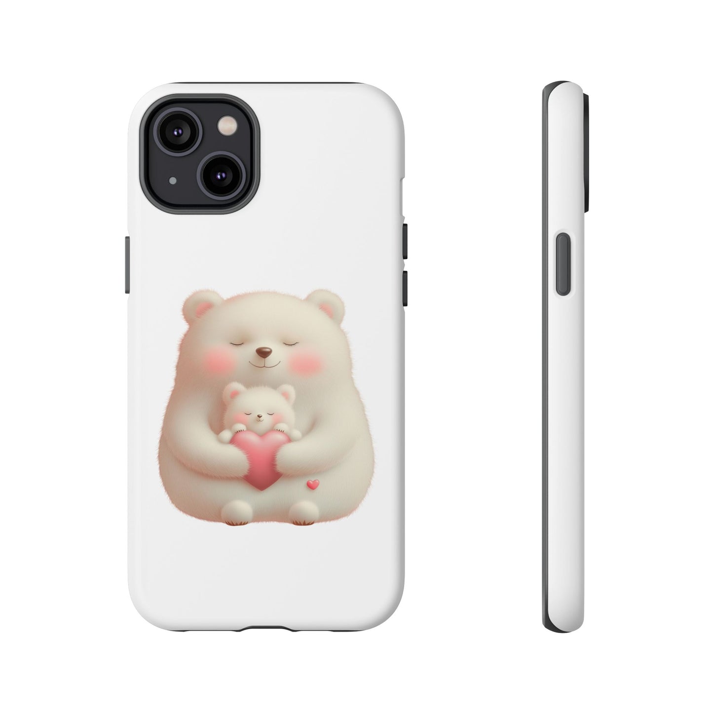 Cute Bear Phone Case, Tough Cases, Animal Lover Gift, Kids Accessories, Mother’s Day, Heartwarming Design