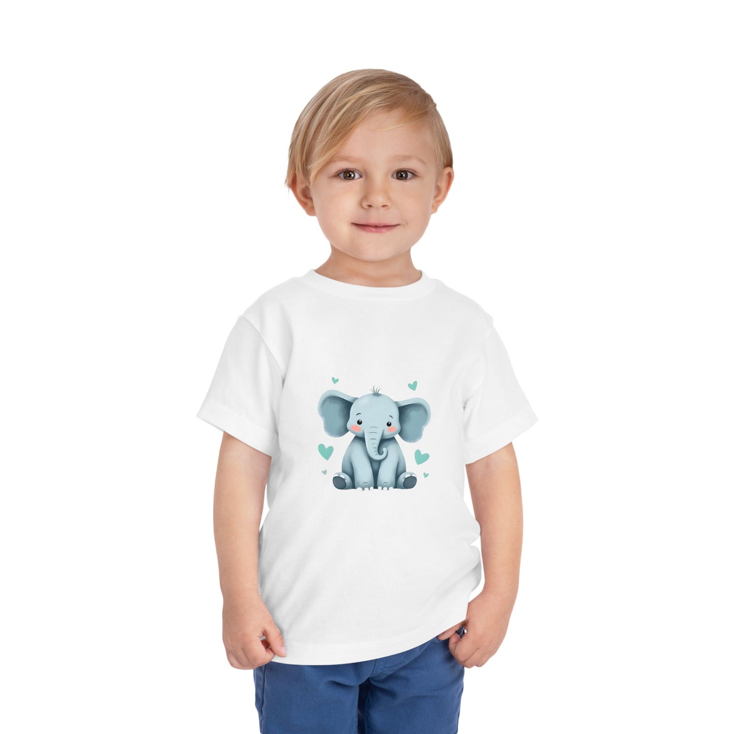 Adorable Elephant Toddler Tee, Kids Short Sleeve Shirt, Cute Baby Clothes, Elephant Lover Gift, Birthday Outfit