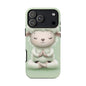 Meditating Lamb Phone Case — Cute Pastel Protective iPhone Cover