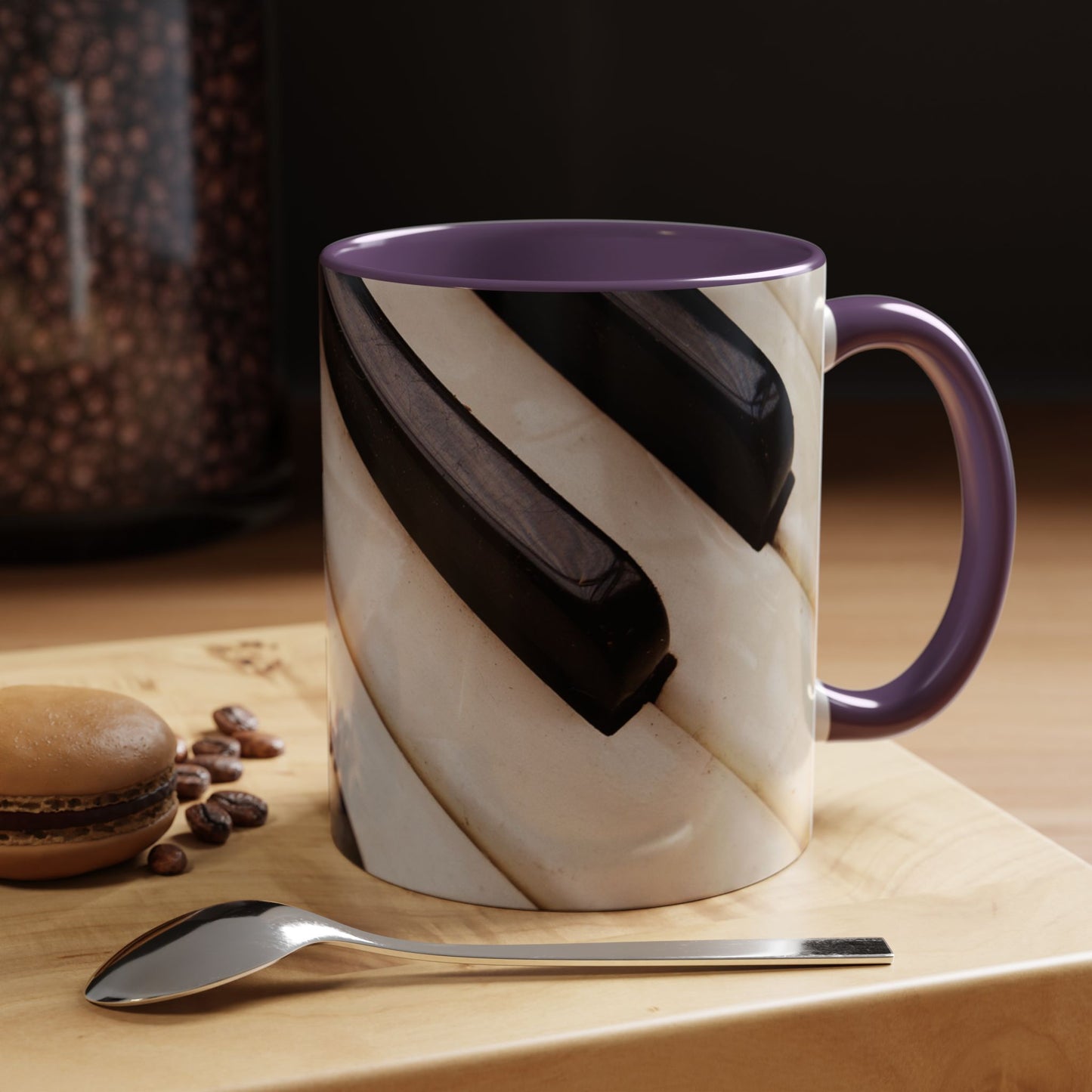 Musical Accent Coffee Mug | Piano Design, Coffee Lover Gift, Musician Mug, Stylish Drinkware, Home & Office Decor