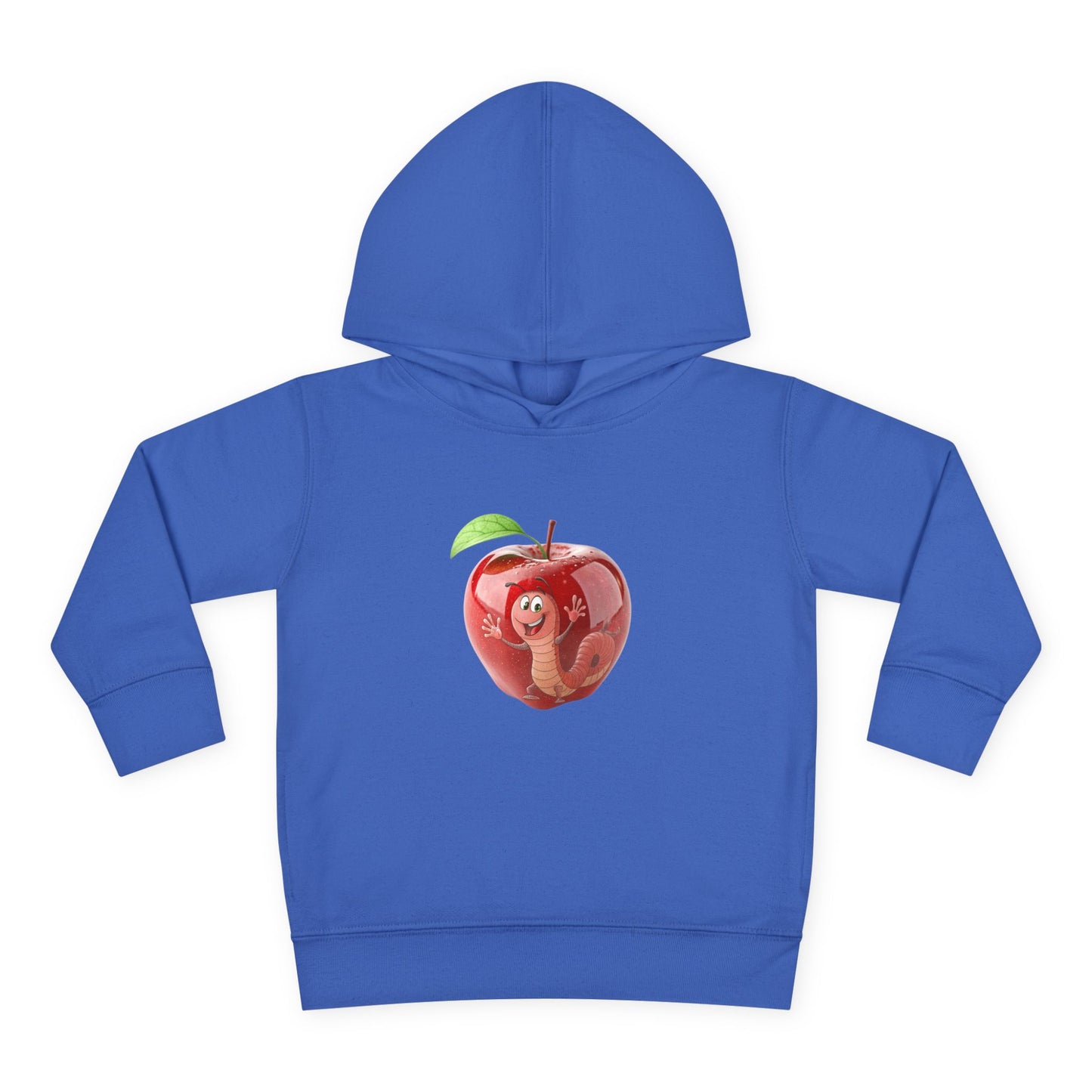 Cute Apple Toddler Pullover Fleece Hoodie - Cozy, Fun, Playful Kidswear, Perfect Gift for Birthdays, Play Dates, or Fall Outings