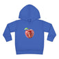 Cute Apple Toddler Pullover Fleece Hoodie - Cozy, Fun, Playful Kidswear, Perfect Gift for Birthdays, Play Dates, or Fall Outings