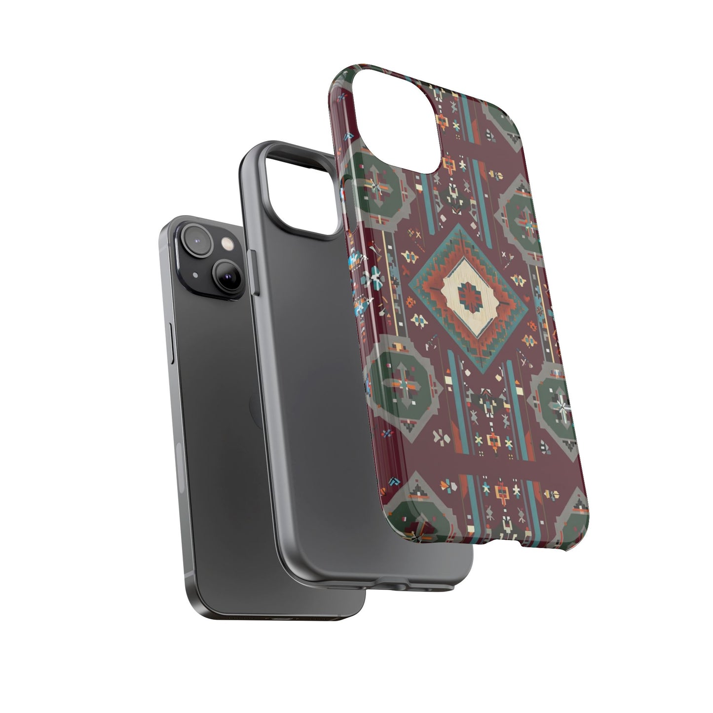 Tribal Pattern Phone Case - Boho Chic, Tough Durable Cover, Stylish Tech Accessory, Gift for Him/Her, Festival Essentials