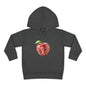 Cute Apple Toddler Pullover Fleece Hoodie - Cozy, Fun, Playful Kidswear, Perfect Gift for Birthdays, Play Dates, or Fall Outings