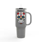 Colorful Sugar Skull Insulated Travel Mug, 40oz, Perfect for Road Trips, Gifts