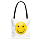 Smiley Face Tote Bag, Eco-Friendly Shopping Bag, Fun Beach Bag, Gift for Teens, Happy Tote for Everyday Use