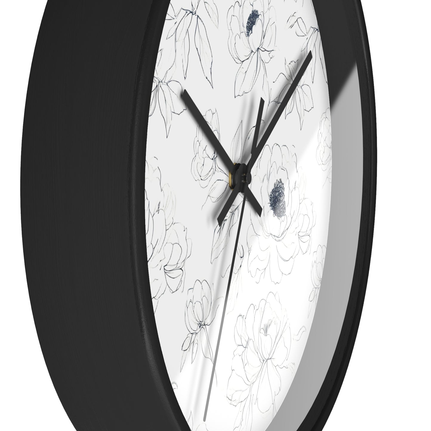 Elegant Floral Wall Clock, Modern Home Decor, Gift for Her, Kitchen Wall Art