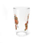 Festive Santa Mixing Glass, 16oz Holiday Cocktail Glass, Christmas Party Drinkware, Seasonal Gift for Bartenders, Cheerful Home Decor