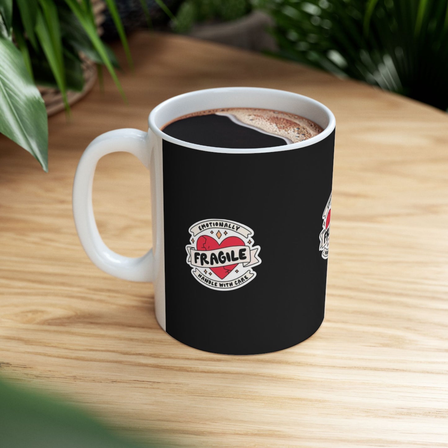 Emotionally Fragile Mug, Coffee Cup, Gift for Friends, Self-Care, Mental Health