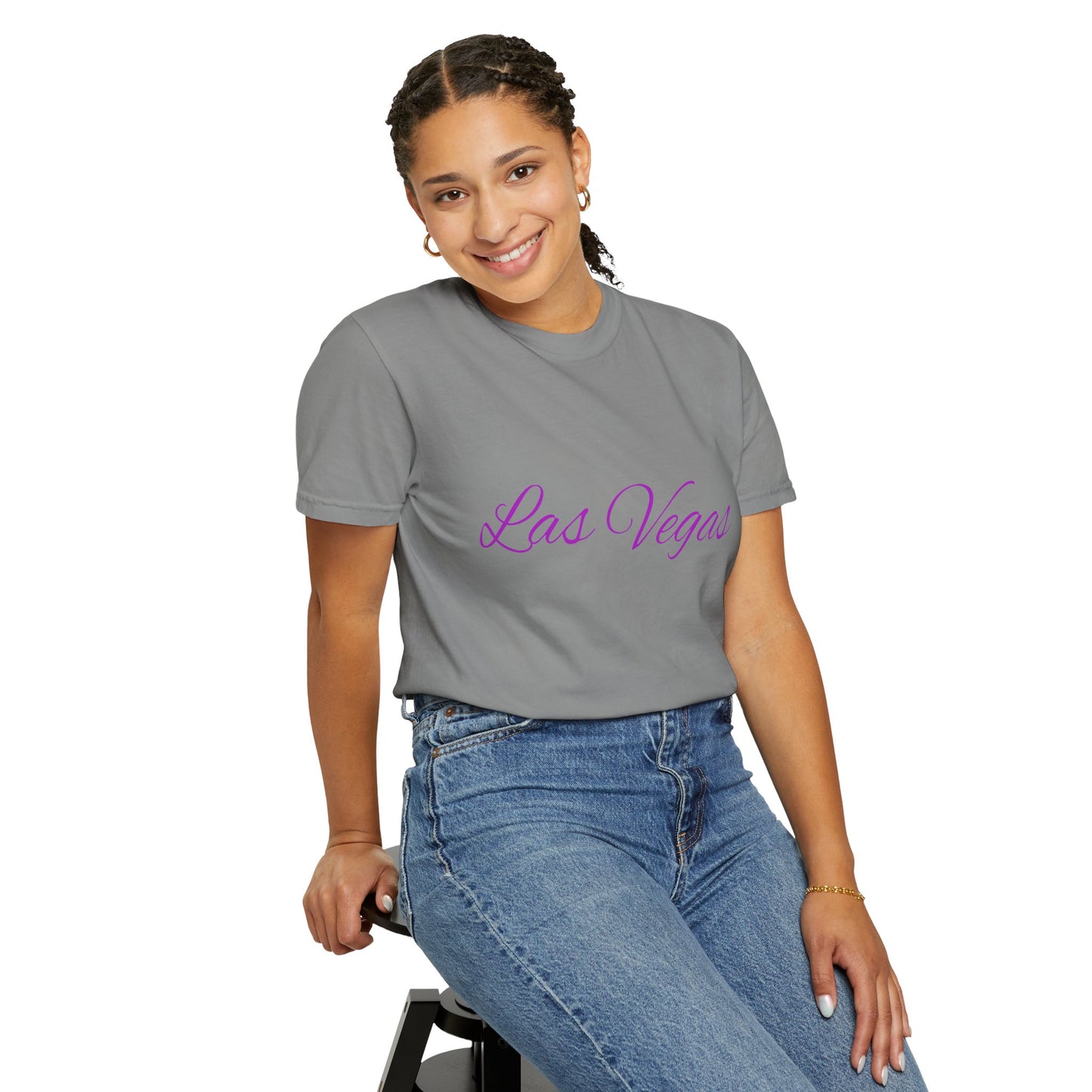 Las Vegas Floral Unisex Garment-Dyed T-Shirt | Vacation Tee, Travel Shirt, Summer Outfit, Gift for Travelers, Retro Las Vegas Design