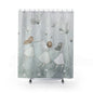 Ethereal Flower Dance Shower Curtain — Whimsical Girls in Pastel Floral Bathroom Decor