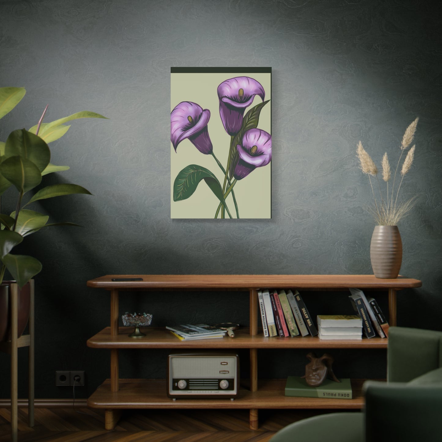 Copy of Matte Canvas, Stretched, 1.25" Purple Flowers