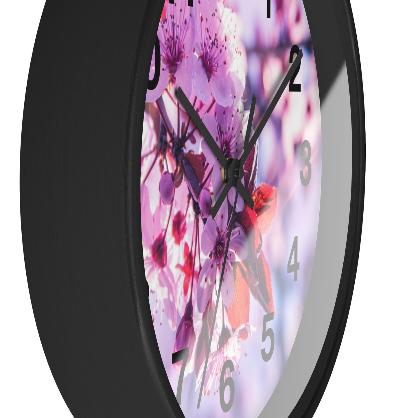 Floral Wall Clock, Elegant Timepiece, Home Decor, Gift for Her, Spring Decor, Nature Lovers, Birthday Gift