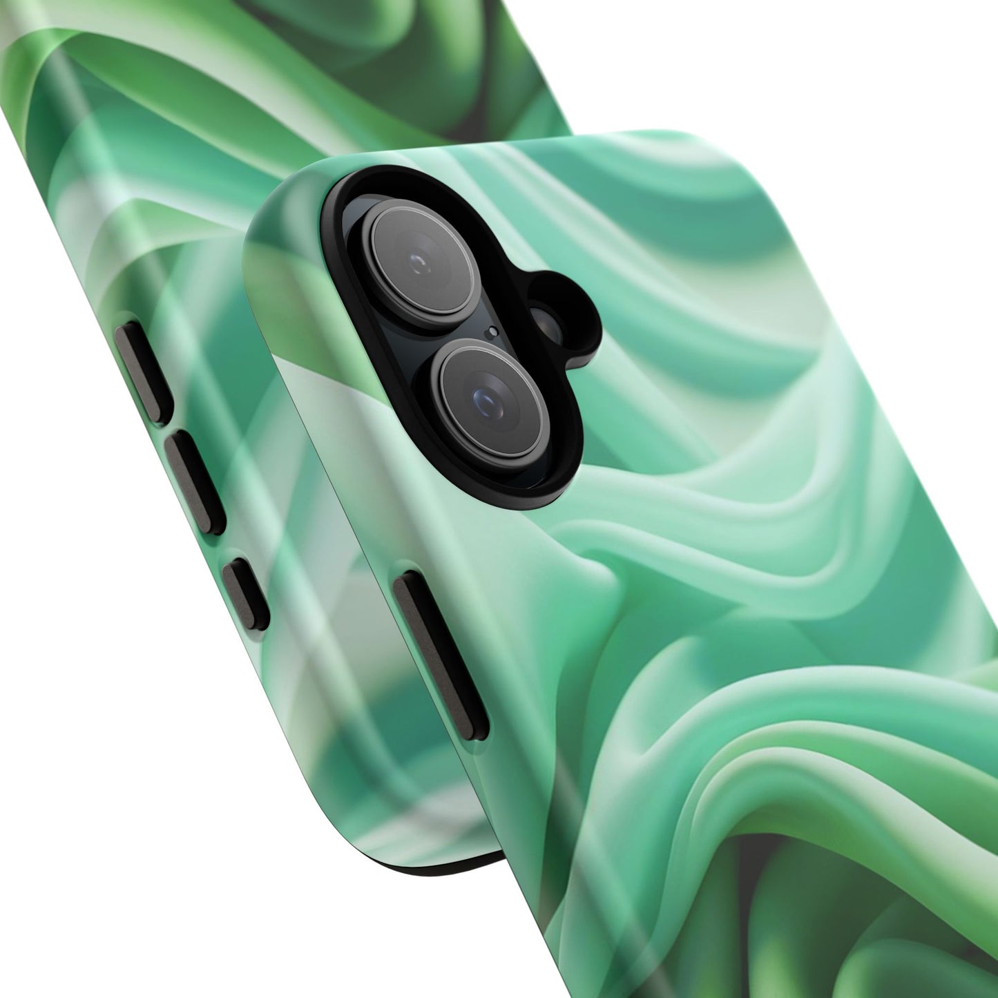 Stylish Phone Case, Tough Case, Green Abstract Design, Cell Phone Cover, Unique Gift, Trendy Accessory